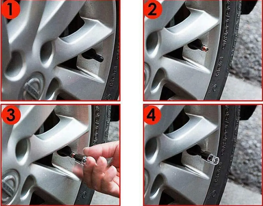 Set von 4 Leuchtenden Ventilkappen – GlowRims