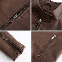 Herbstliches Stylisches Leder Damenjack – Elin