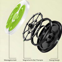 Grüner Balance-Board mit Massagekontakt, magnetischer Therapie, robustem Design.