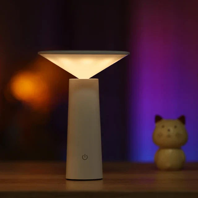 Minimalistische Tischlampe, USB-Ladung, Acryl, Touch-Dimmung, Schlafzimmer, Wohnzimmer.