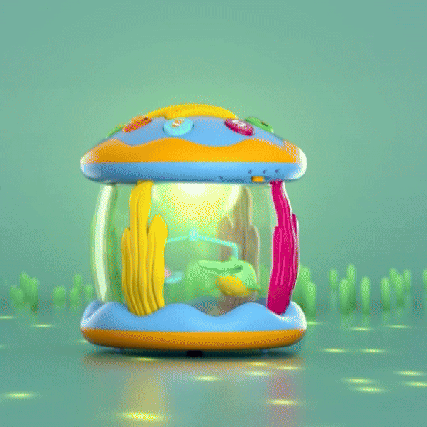 Buntes Nachtlicht für Kinder, Aquarium-Design, LED, beruhigend, Schlafzimmer-Dekoration.