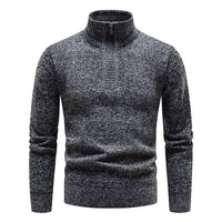 Strickpullover für Herren mit halbem Reißverschluss – Cedric