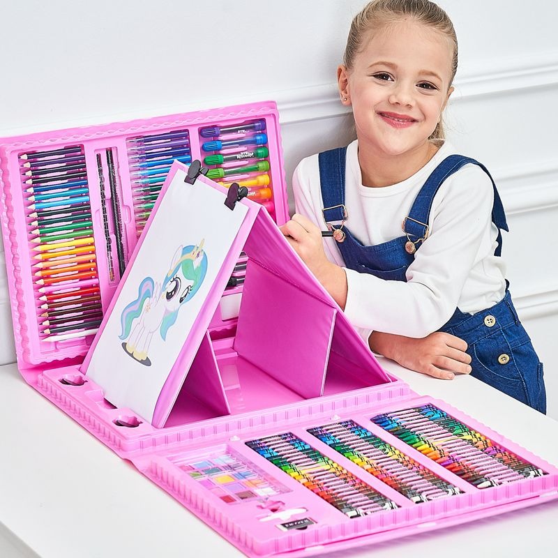 6-in-1 Kreativbox mit Mal- und Bastelmaterial für Kinder – Kompakt & vielseitig