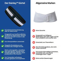 Vergleich von Dainley Gürtel und allgemeinem Gürtel mit Vorteilen und Nachteilen.