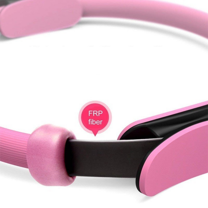 Rosa Pilates-Ring aus FRP-Faser, Fitnessgerät für Ganzkörpertraining, Yoga-Zubehör.