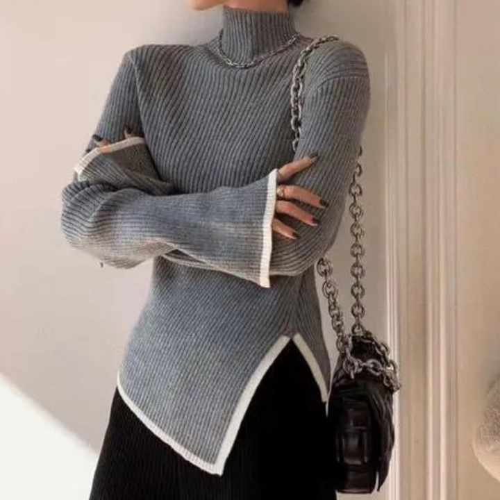 Damenpullover mit hohem Kragen – Selina