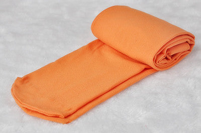 Orangefarbene Strumpfhose aus Baumwolle, weich, bequem, Damenmode, Herbstbekleidung.