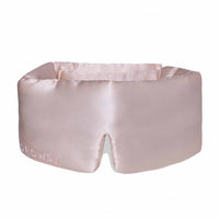 Rosa Seidenschlafmaske, Drowsy Sleep Co, luxuriös, bequem, für erholsamen Schlaf.