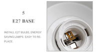 E27 Lampenfassung, weiß, energiesparend, einfach austauschbar, für E27 Glühbirnen.