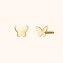 Goldene Schmetterling Ohrringe, 925er Silber, Damen Schmuck, modisch, elegant, Geschenkidee.