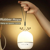 Nachtlicht Projektor Bluetooth Lautsprecher, Rentier-Design, USB, Kinderzimmer, Geschenkidee