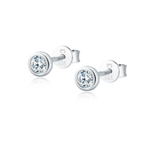 Silberne Ohrstecker mit Zirkonia, 925 Sterling Silber, eleganter Schmuck, Damen Accessoire.