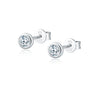 Silberne Ohrstecker mit Zirkonia, 925 Sterling Silber, eleganter Schmuck, Damen Accessoire.