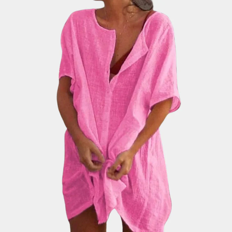 Strandtunika aus Leinenmix – Luna