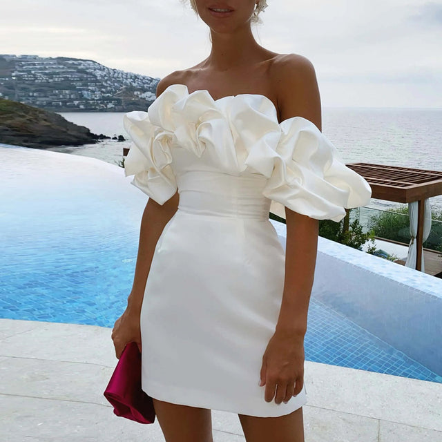 Kleid mit asymmetrischem Schulterdesign – Elin