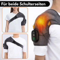Schulterbandage mit Heizfunktion, verstellbar, schwarz, für beide Seiten, Schmerzlinderung.