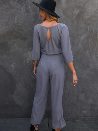 Damen-Jumpsuit mit Bindegürtel – Selina Herbstedition