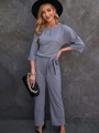 Damen-Jumpsuit mit Bindegürtel – Selina Herbstedition