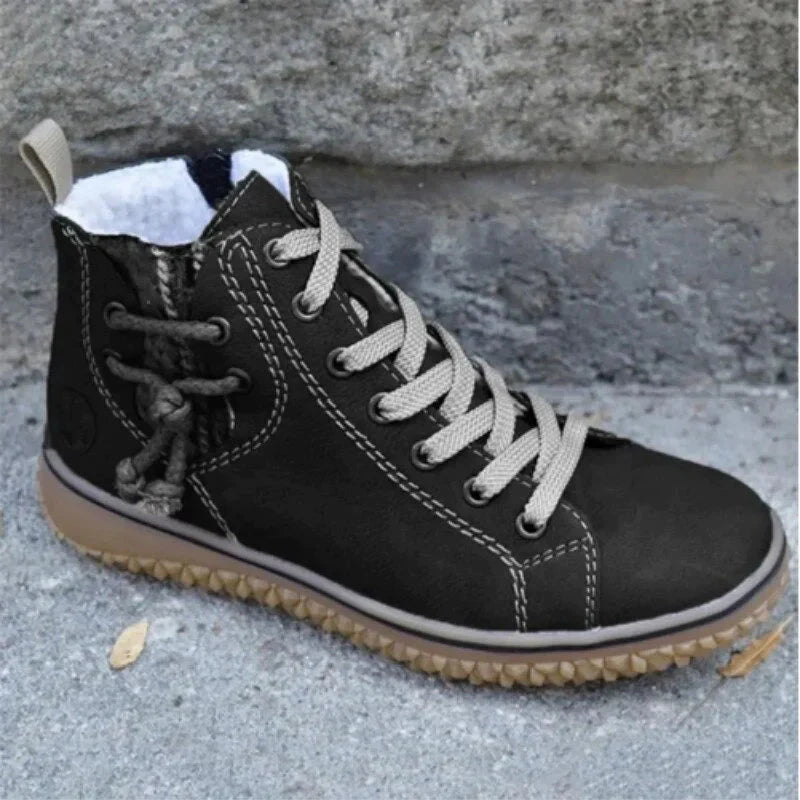 Damen & Herren Winterstiefel Vintage Design mit Isolierung & rutschfester Sohle – Norena