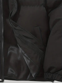 Schwarze Kapuzenjacke mit Reißverschluss, klassisches Design, warm, für Herren und Damen.