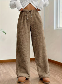 Weiche Teddy Sherpa Loungehose für Damen – Noémie Winterzauber Edition