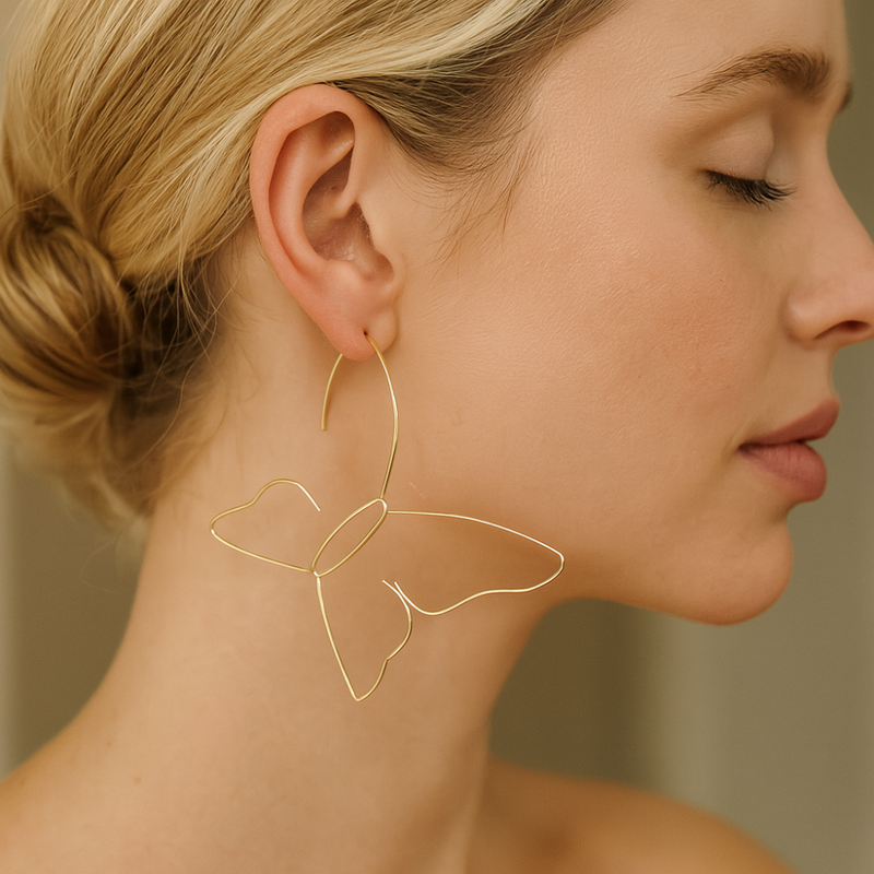 Schmetterling Ohr | Große Schmetterling Ohrhänger für Frauen