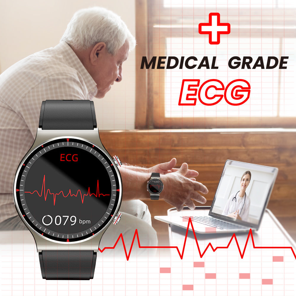 EKG Smartwatch mit Blutsauerstoff- und Herzfrequenzsensor – CardioTrack