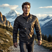 Herren-Lederjacke mit abnehmbarer Kapuze – Herbstedition Marcellus