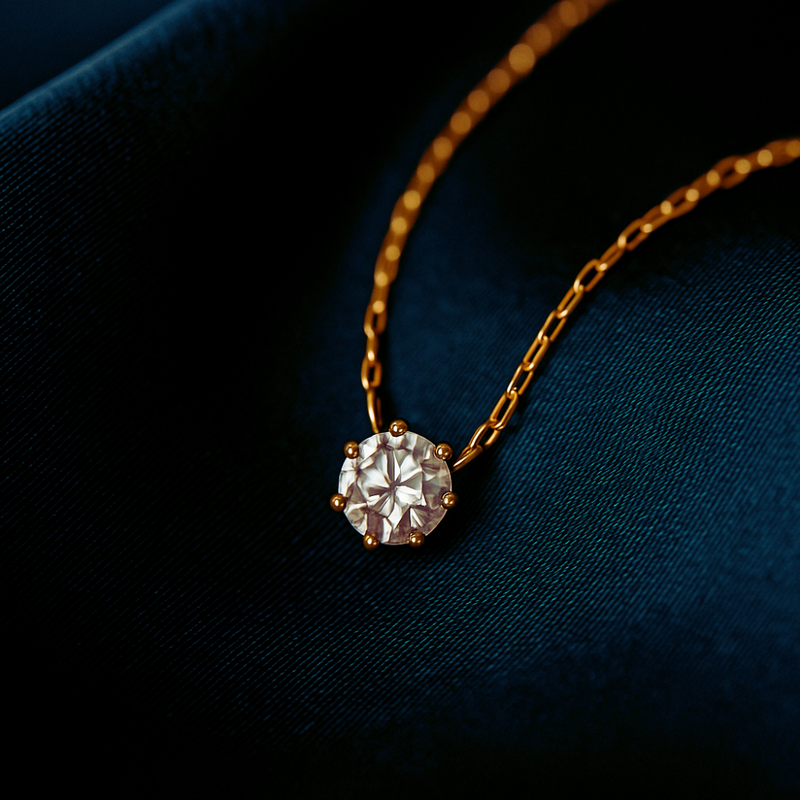 Glanz Zirkon | Einfach glänzende Zirkon Schlüsselbandkette