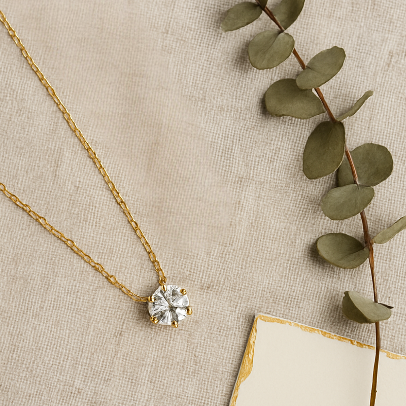 Glanz Zirkon | Einfach glänzende Zirkon Schlüsselbandkette