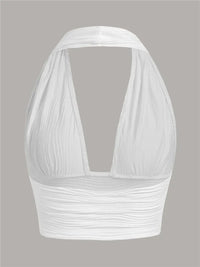 Tief ausgeschnittener Haltertop mit offenem Rücken – Liora