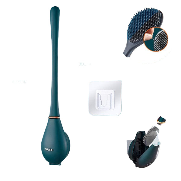 Silikon-Toilettenbürste mit Wandhalterung & Tropffang – Clevora
