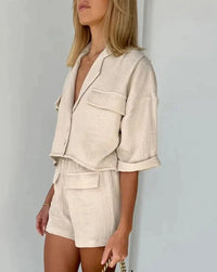 Zweiteiliges Sommer-Set aus Baumwolle Damen – Kaja