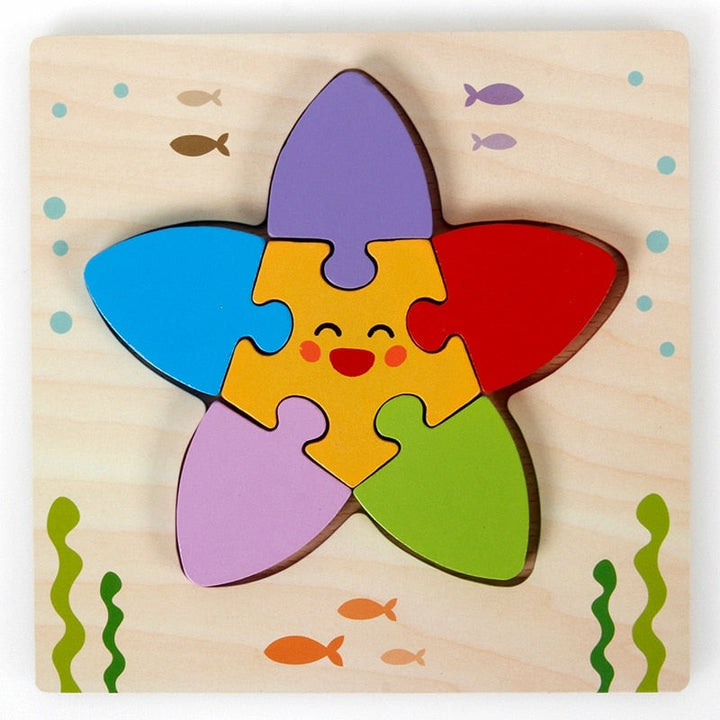 Montessori Lernpuzzle aus Holz – FarbenFreude (1+1 Gratis)