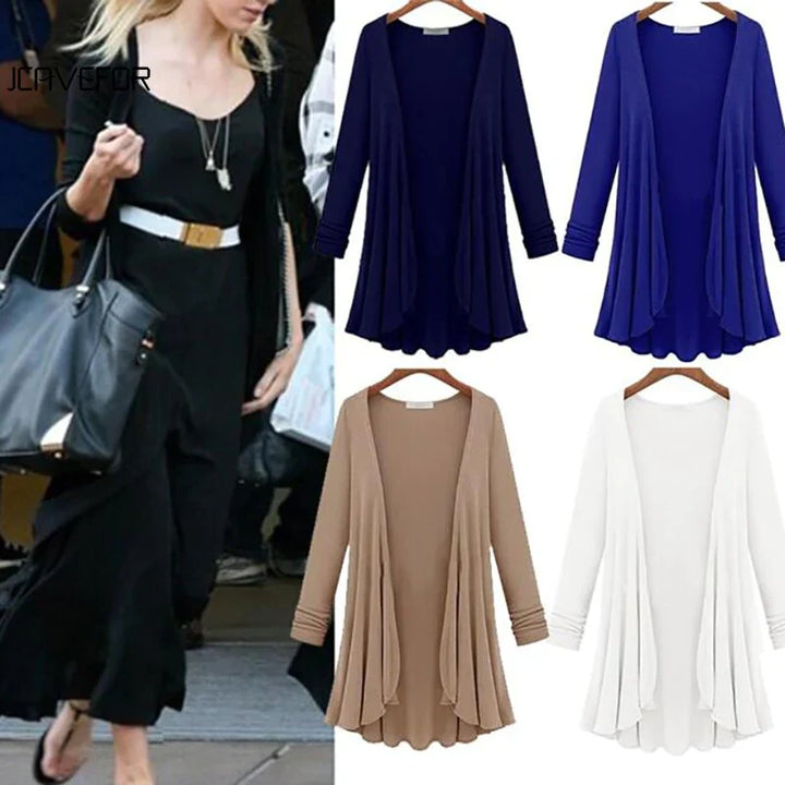 Damen Strick-Cardigan mit Rüschen – Chiara Herbstzauber