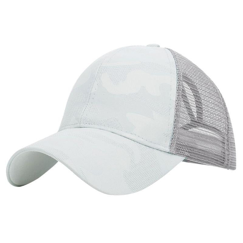 Trendige Damen Baseballcap mit Zopfloch & Klettverschluss – Leona