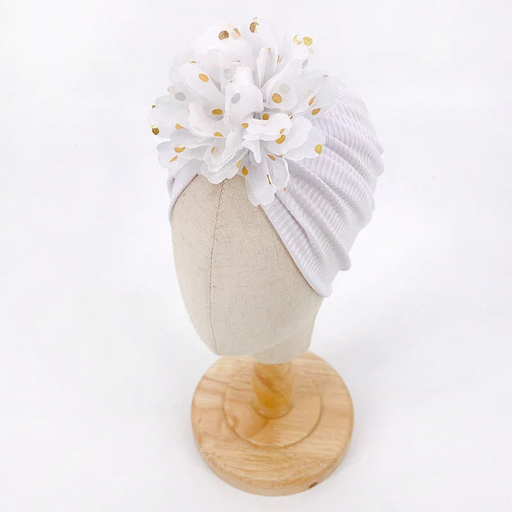 Weiche Baby-Turbanmütze mit Rüschendetail – Herbstzauber KuschelGlanz (1+1 Gratis)