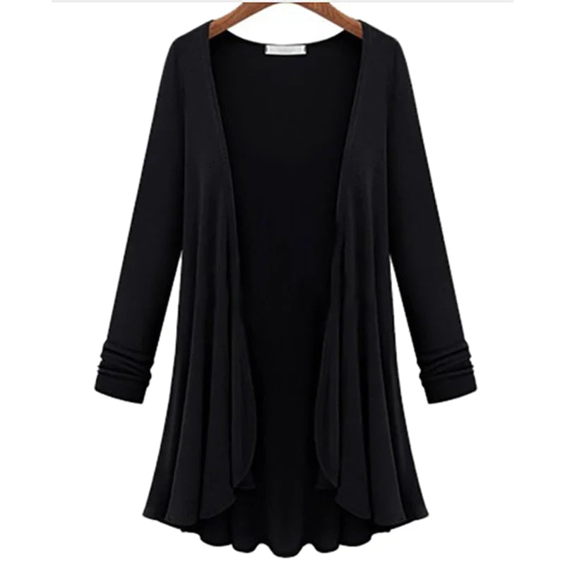 Damen Strick-Cardigan mit Rüschen – Chiara Herbstzauber