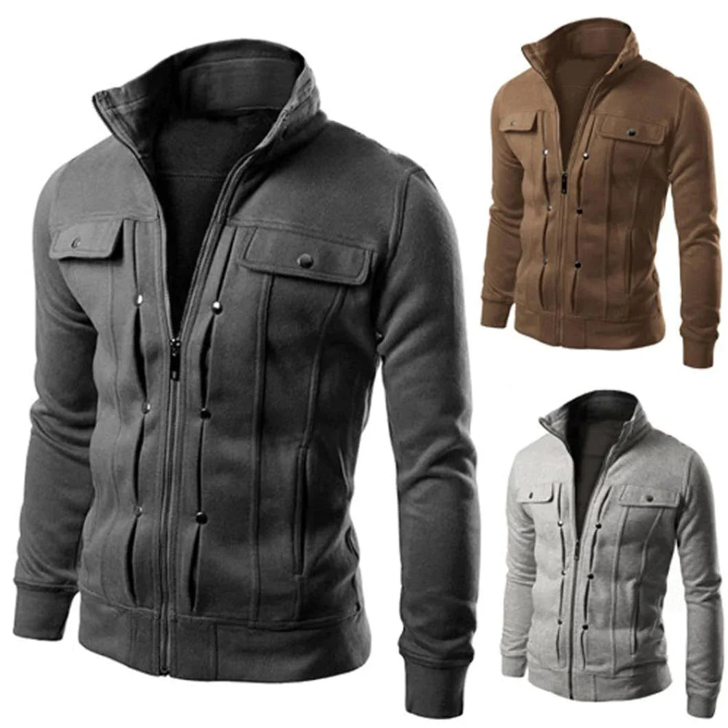 Herren Zip-Up Stehkragen-Jacke – Carlo Herbstedition