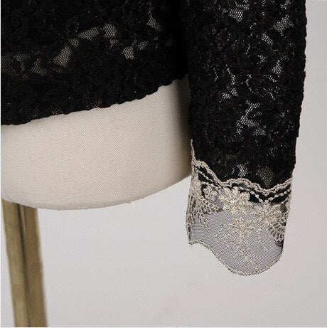 Damen-Bluse mit herbstlicher Stickereispitze – Elisabeth