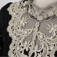 Damen-Bluse mit herbstlicher Stickereispitze – Elisabeth