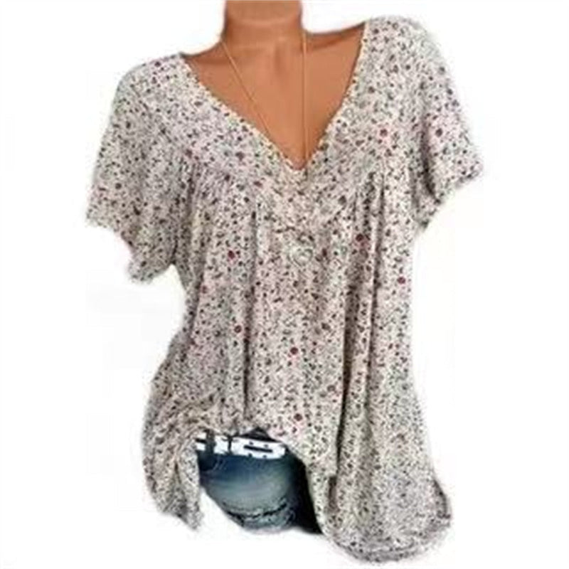 Damen Boho Sommerbluse mit Blumenprint - Celeste