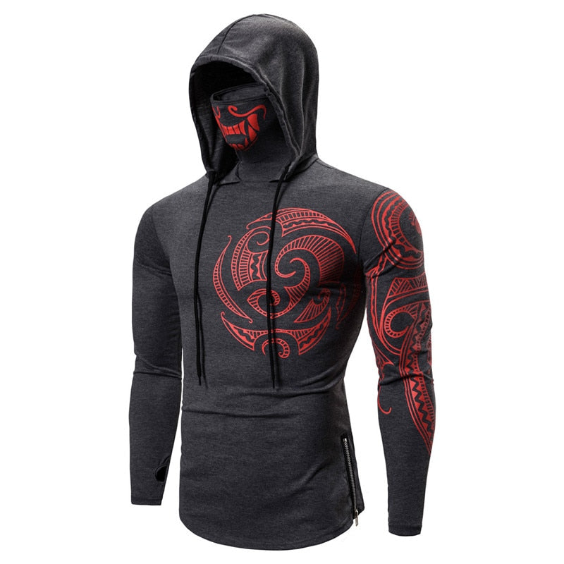 Herren-Hoodie mit integrierter Skull-Maske – Herbst-Edition ShadowX