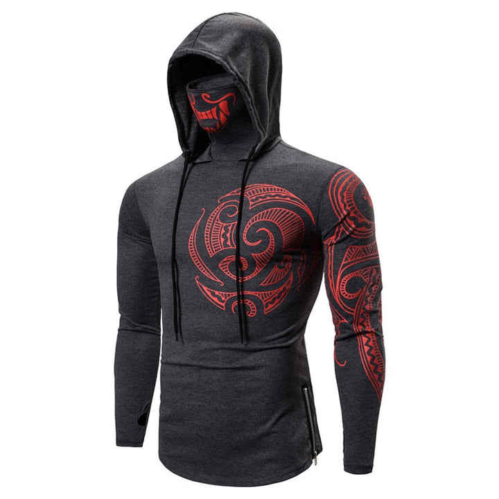Herren-Hoodie mit integrierter Skull-Maske – Herbst-Edition ShadowX