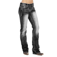Damen-Bootcut-Jeans mit Flaggen-Details – Madison