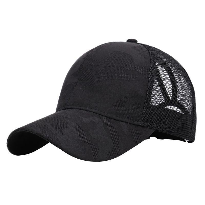 Trendige Damen Baseballcap mit Zopfloch & Klettverschluss – Leona