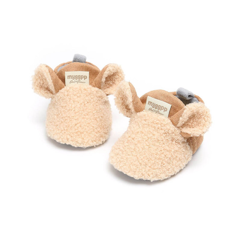 Weiche rutschfeste Lauflernschuhe für Babys mit Lamm-Motiv – Winterzauber Schrittchenwarm