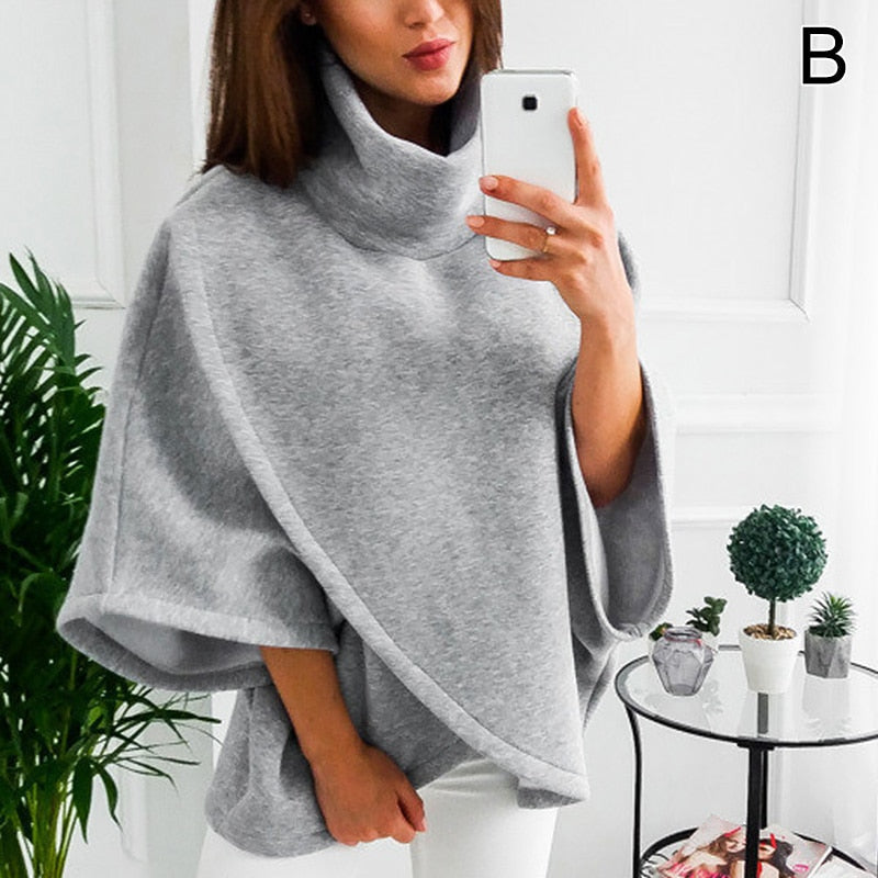 Asymmetrischer Damen Rollkragenpullover – Herbstzauber Mara