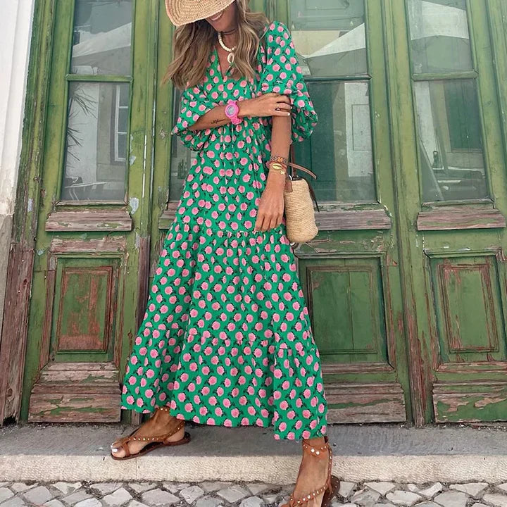 Boho Sommerkleid im Ibiza-Stil mit lockerer Passform – Elira