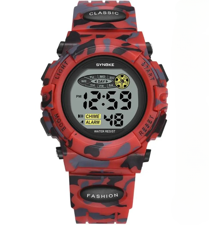 Wasserdichte digitale Kinderarmbanduhr mit LED-Display – Livano